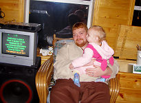 Adam holding Rowan