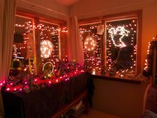 the corner is decorated in litup