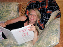 Lindsay smiling for the camera