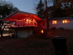 house on 9/29/12 decorated for Halloween