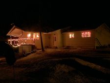 House with lights visible