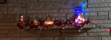 on the mantle downstairs